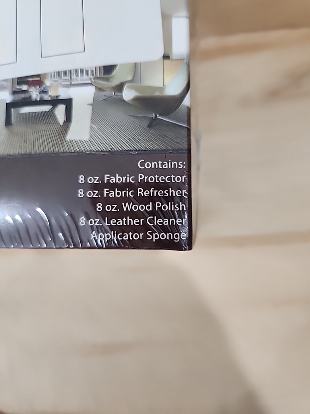 FURNITURE CARE PROTECTION Fabric/Refresher/Wood Polish/Leather Polish Set SEALED