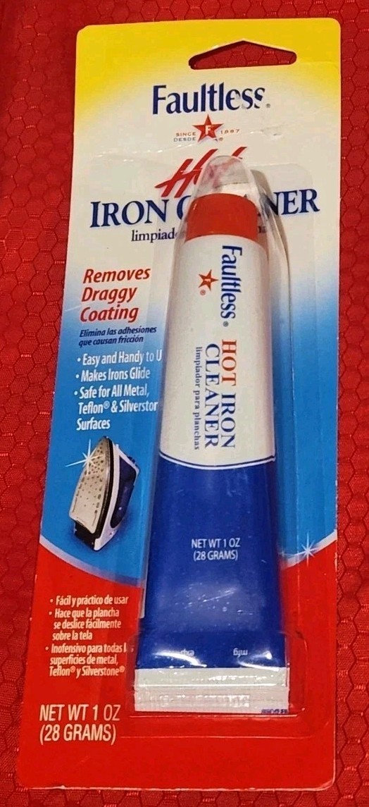 HOT IRON CLEANER clean draggy iron bottom metal sole plate FAULTLESS 1211