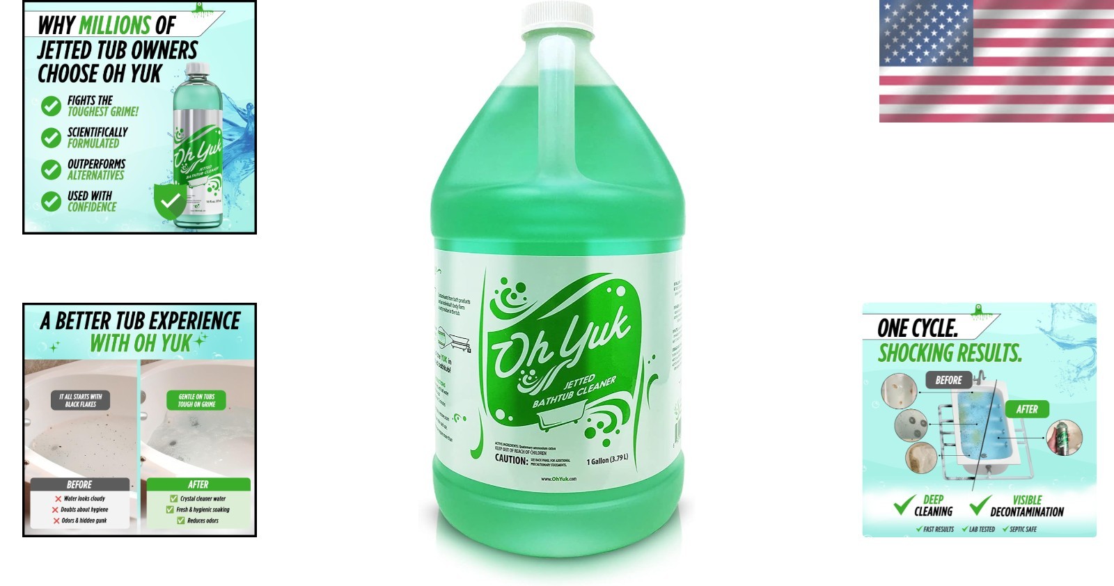 Effective Jetted Tub Cleaner – 32 Cleanings – 1 Gallon