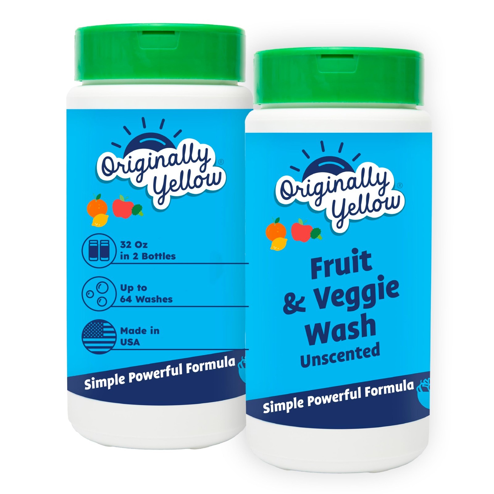 Food-Grade Fruit & Vegetable Wash – Plant-Derived Cleaner, No Aftertaste, 2 lb