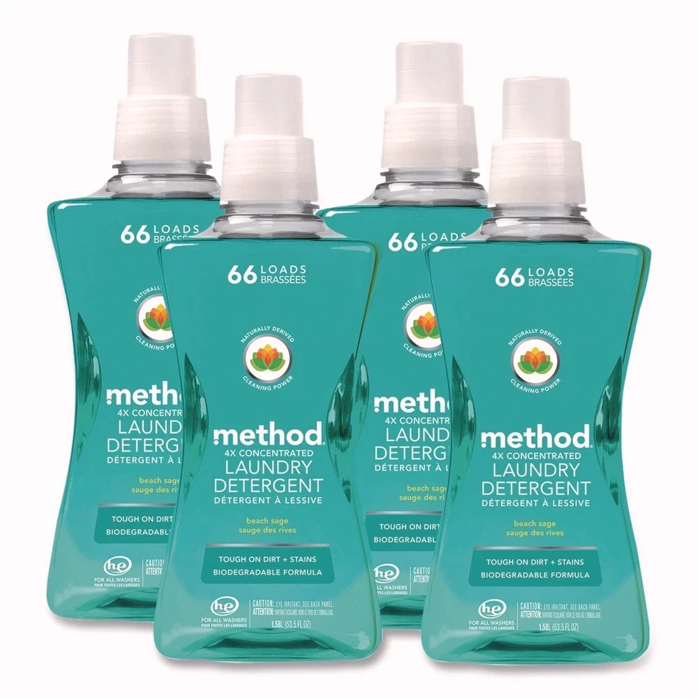 Method 1489 53.5 oz 4X Concentrated Laundry Detergent – Beach Sage (4/CT) New