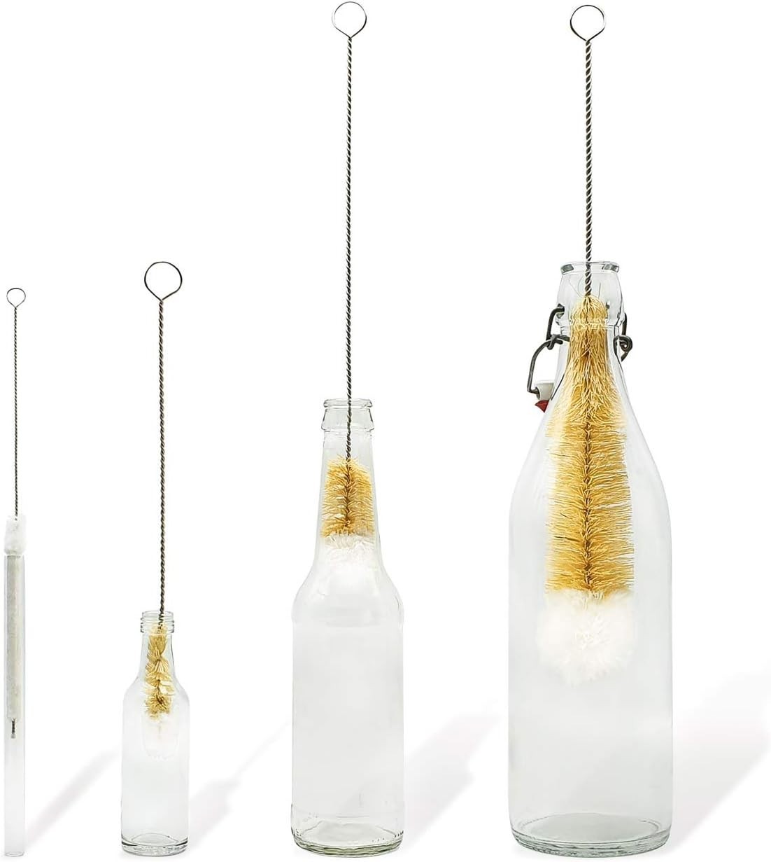 Bottle Cleaner Brush Set | 4 Cleaning Brushes | Bottle Brush Cleaner Set | Wa..