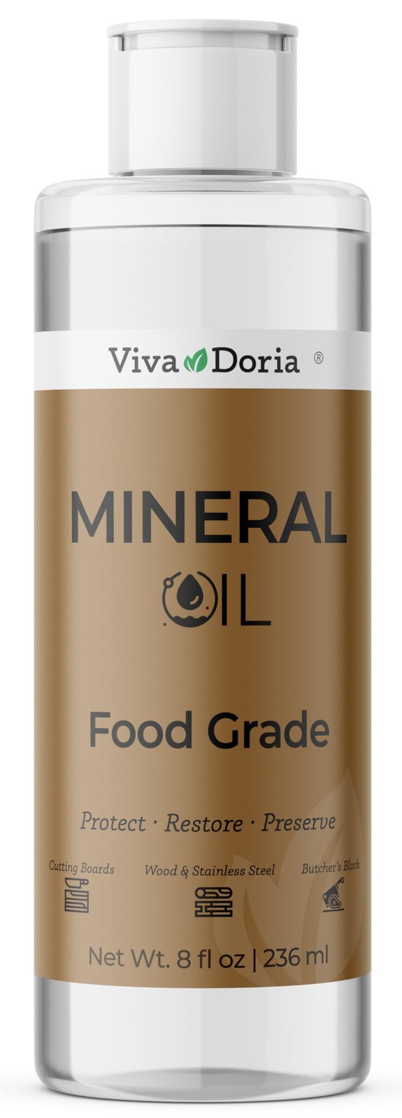 Food Grade Mineral Oil, Conditioner for Wood Cutting Board, Countertop, Butch…