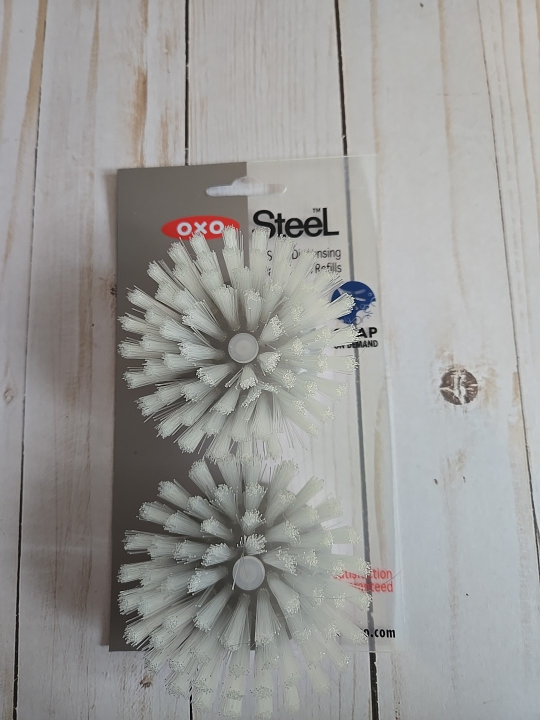2-PACK OXO Steel Soap Dispensing Palm Brush Refills (fits Brush 1068588) NOB