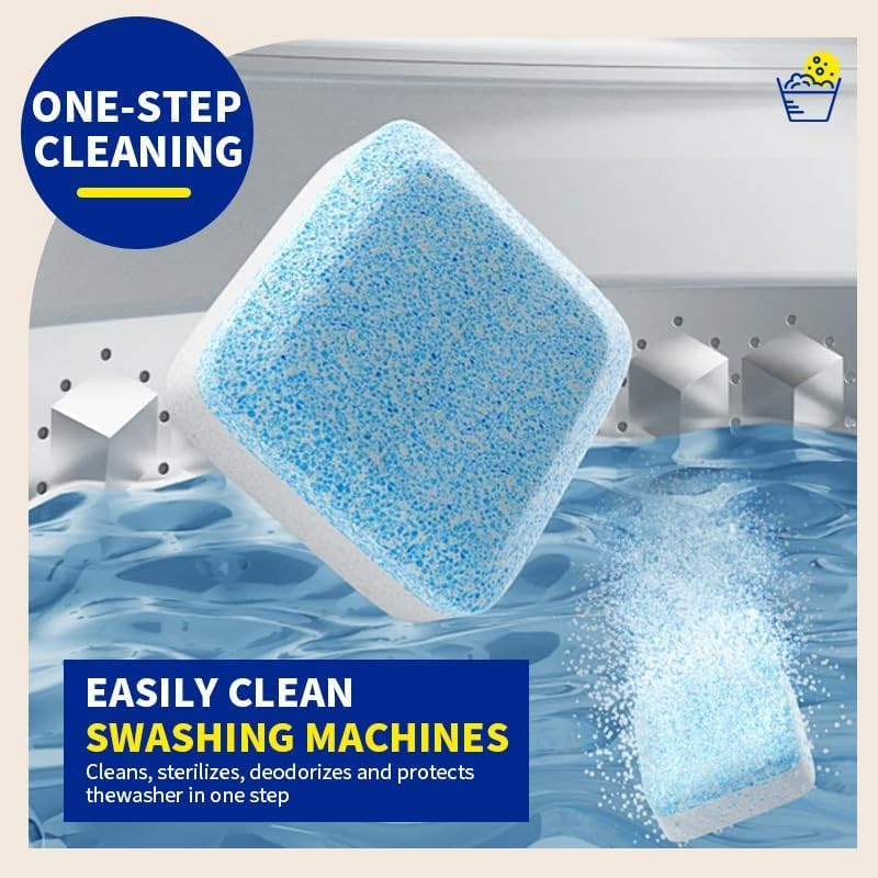 Washing Machine Cleaner Tablets – 24 Pack (12 Month Supply) | HE Compatible for