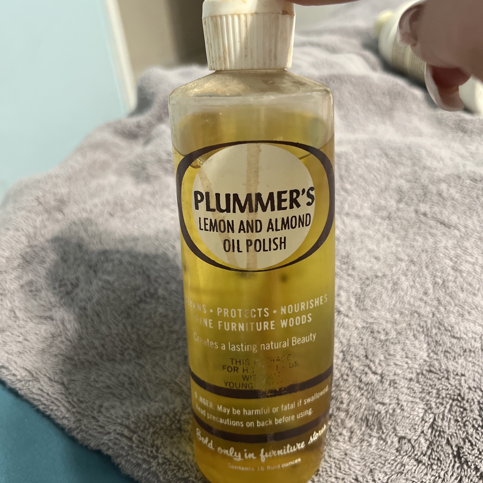 Plummer’s Lemon And Almond Oil Polish Vintage Household Mid-century Advert