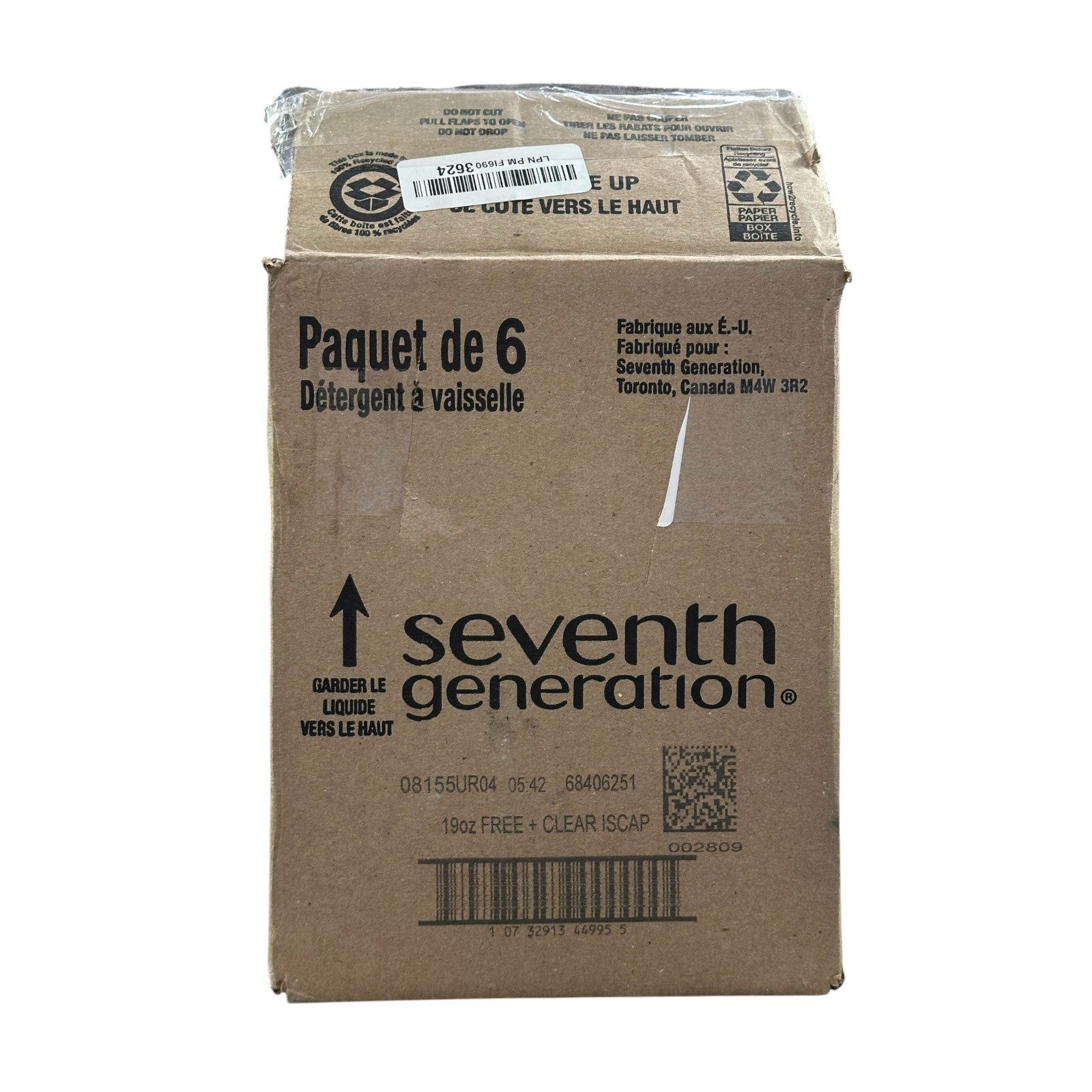 3x Seventh Generation Free Clear Liquid Dish Soap 19 Fl Oz Plant Based Formula