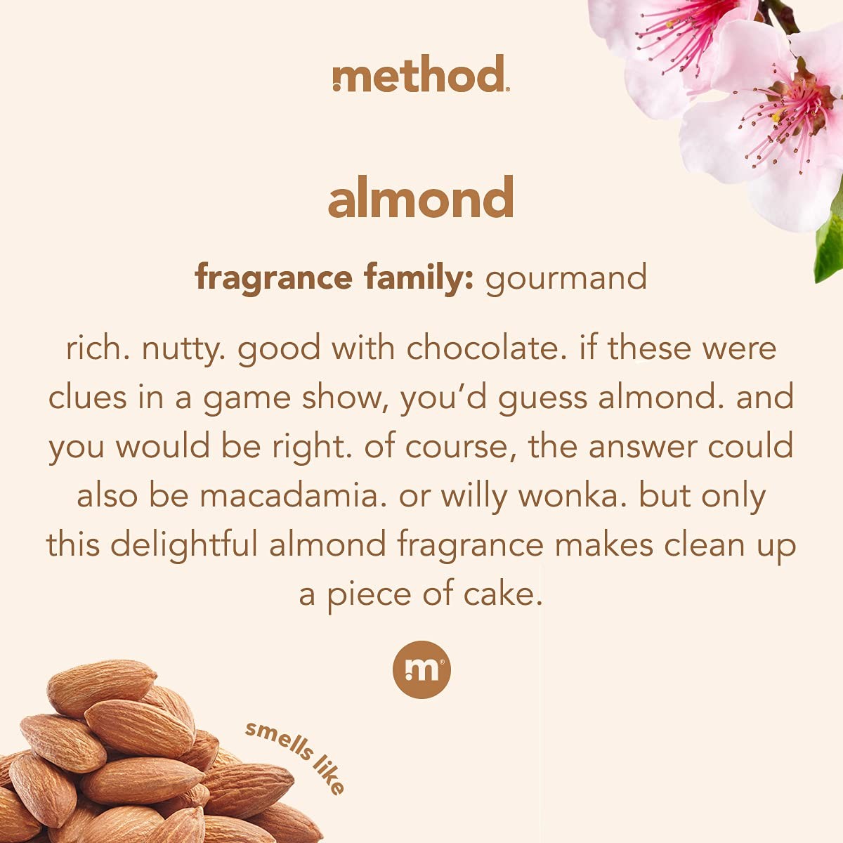 Method Daily Hardwood Cleaner, Almond, Cleans 28 Fl Oz (Pack of 4), Clear