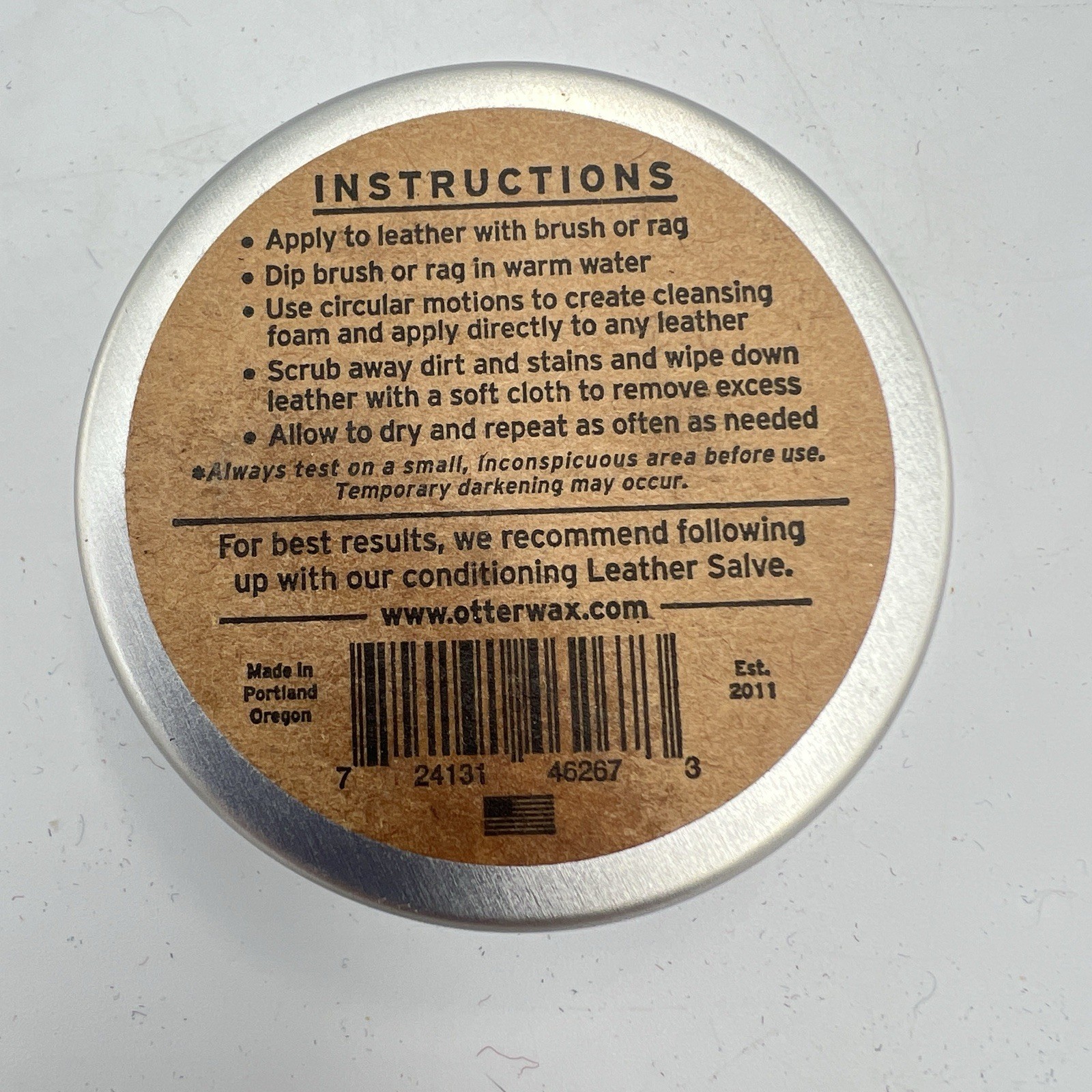 Otter Wax Saddle Soap | 2oz | All-Natural Leather Cleaner | Made in USA