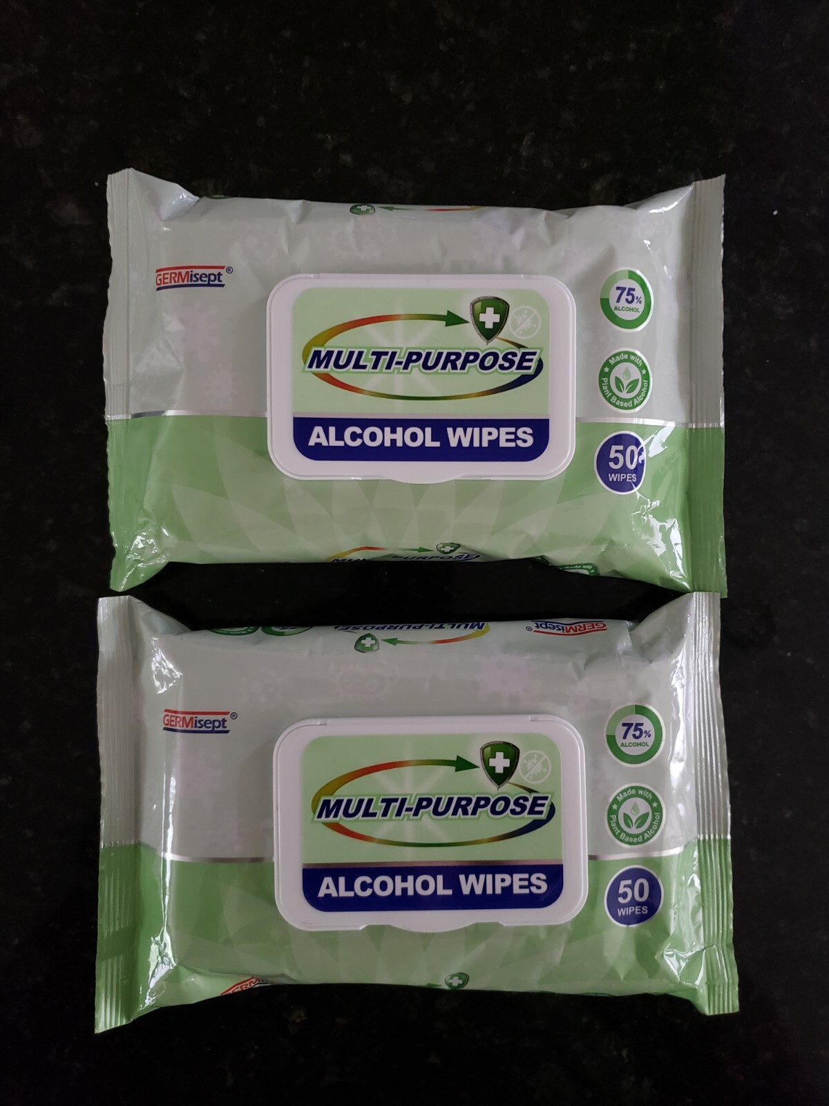 2X50 WIPES Multi-Purpose Office/Auto Alcohol Wipes 2 PACKS: 100 | DISTRIBUTOR