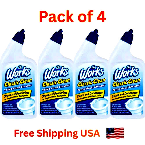 4 Pack The Works Toilet Bowl Cleaner 24 Fl Oz Removes Stains