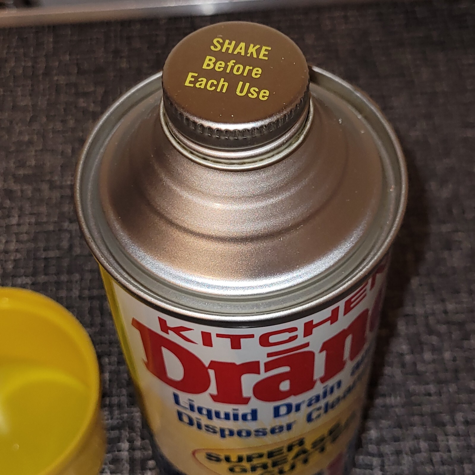 NOS VTG KITCHEN Drano Liquid Drain & Disposer Cleaner Metal Cone Top Can 1971