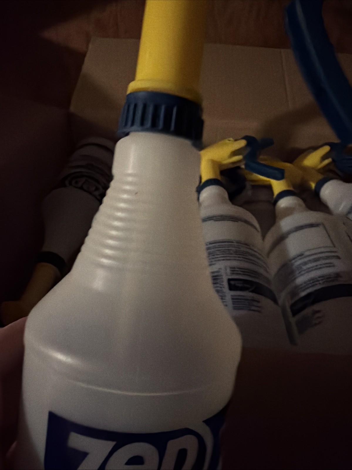 12x lot Old style zep spray bottle, dark blue trigger 2020
