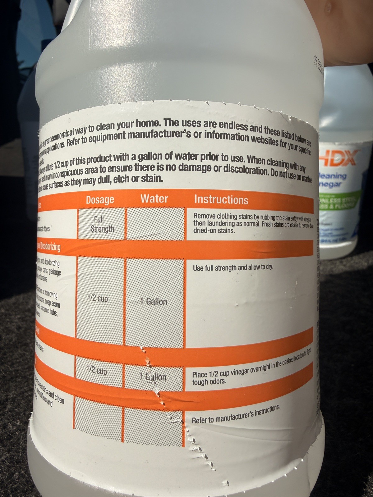 4 PACK HDX Cleaning Vinegar 64 oz Bottles All Natural