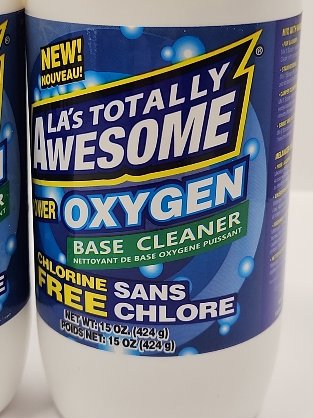 ​2 Pack LA’s Totally Awesome Oxygen Power Bleach Cleaner Chlorine Free 15oz ea.