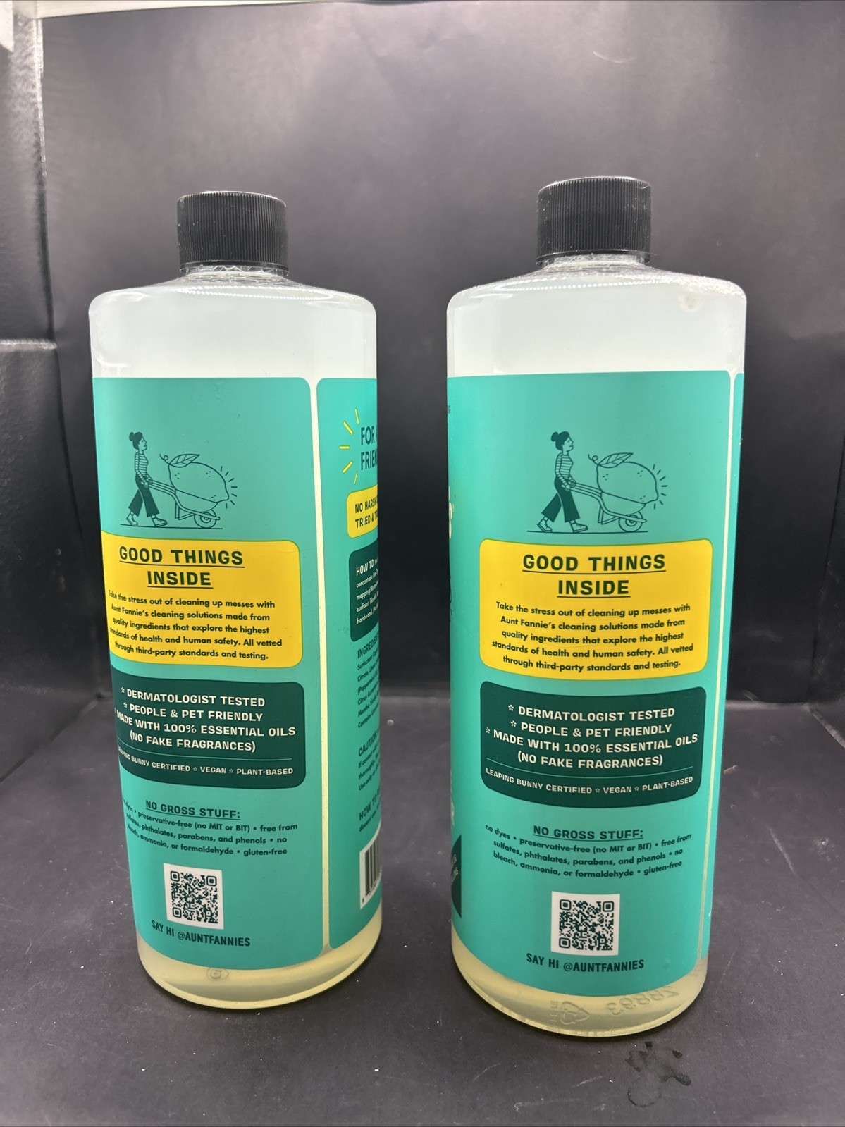 Lot Of 2 Bright Lemon Vinegar Floor Cleaner – 32oz Perfect for All Surfaces!