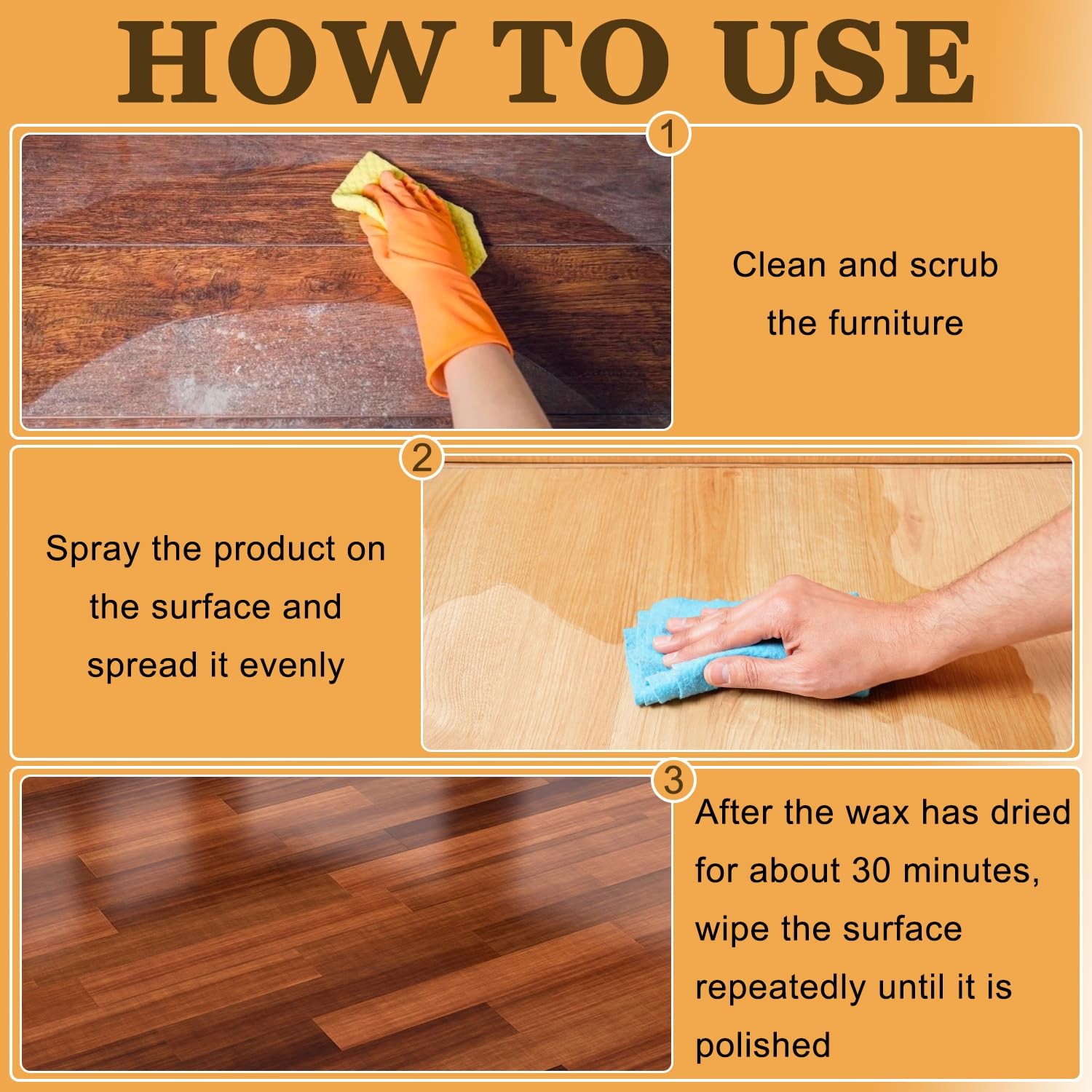 FIYADWZH 2PCS Beeswax Spray,Natural Furniture 2 Fl Oz (Pack of 2)