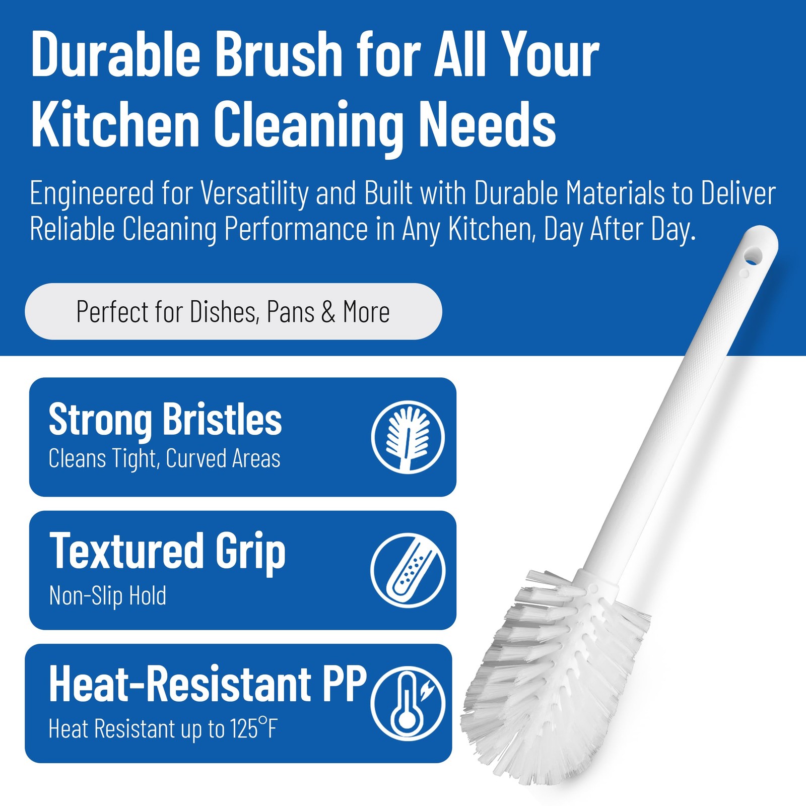 Large Water Bottle Brush Ideal for Wide-Mouth Jars, Bottles and Tumblers, Dis…