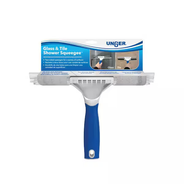10 Inch Glass and Tile Squeegee Dual Blade Bathroom Shower Cleaner Tool