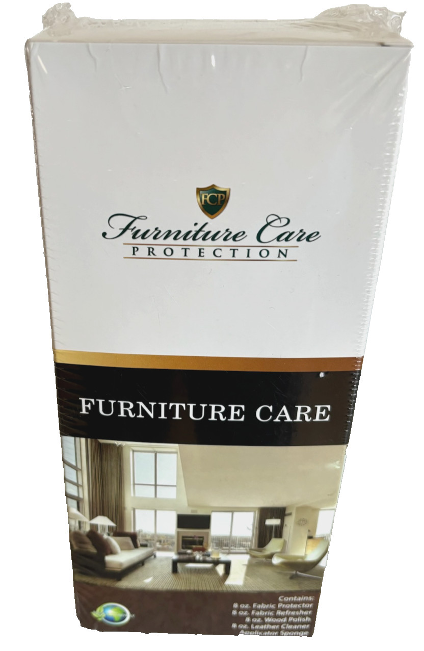 NEW FURNITURE CARE PROTECTION KIT FABRIC PROTECTOR WOOD POLISH LEATHER CLEANER