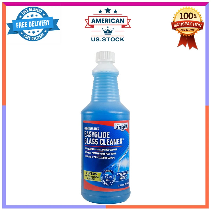 Unger Professional Glass Cleaner Concentrate 32 oz Makes 25 Gallons Ammonia Free