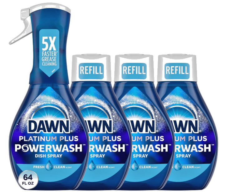 Spray, Wipe, Wow | Dawn Platinum Powerwash Dish Soap Spray Bundle Fresh Scent