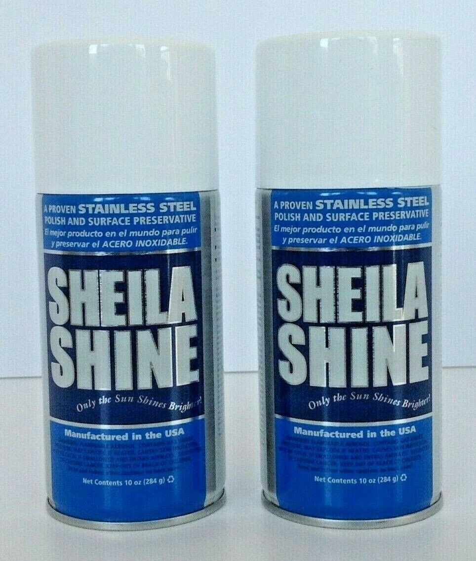 Lot of 2 Sheila Shine Stainless Steel Cleaner & Polish – (2) 10 Oz. Cans NEW