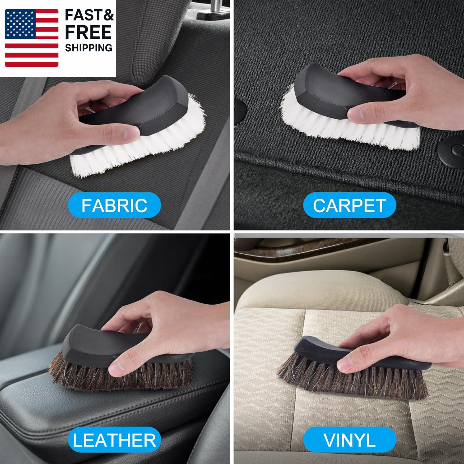 Upholstery Brush, Upholstery Brush Set, Leather Cleaning Brush, Carpet Brush Ca