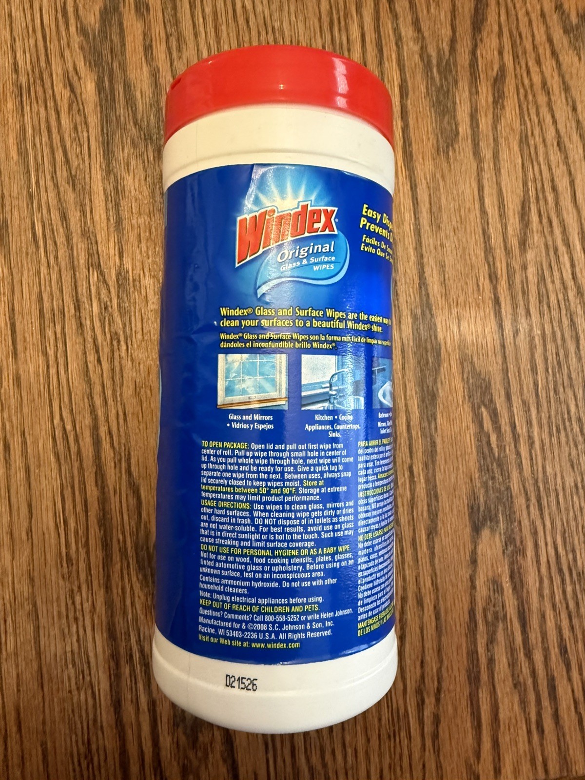 Windex Original Glass & Surface Wipes Container ~ Discontinued