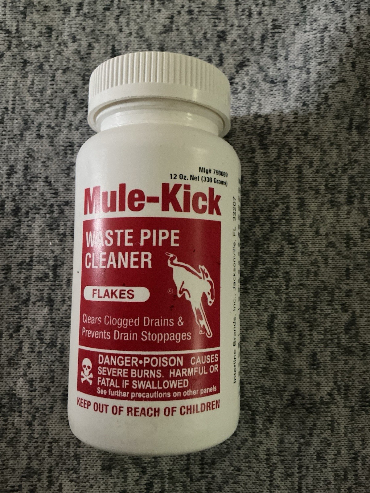 Mule-Kick Waste Pipe Cleaner Flakes Heavy Duty Drain Clog Remover Made In USA