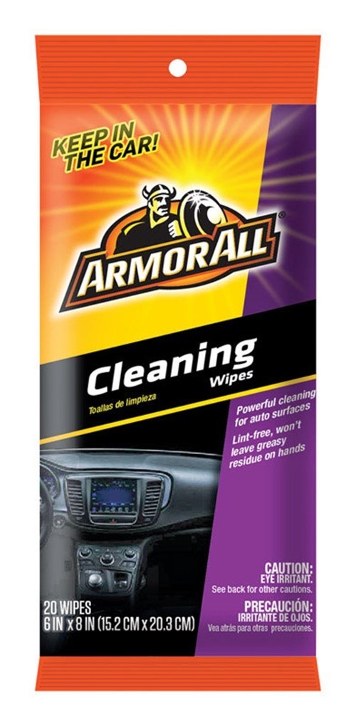 Armor All 18242 Clear White 11.5 pH Lint-Free Cleaning Wipes