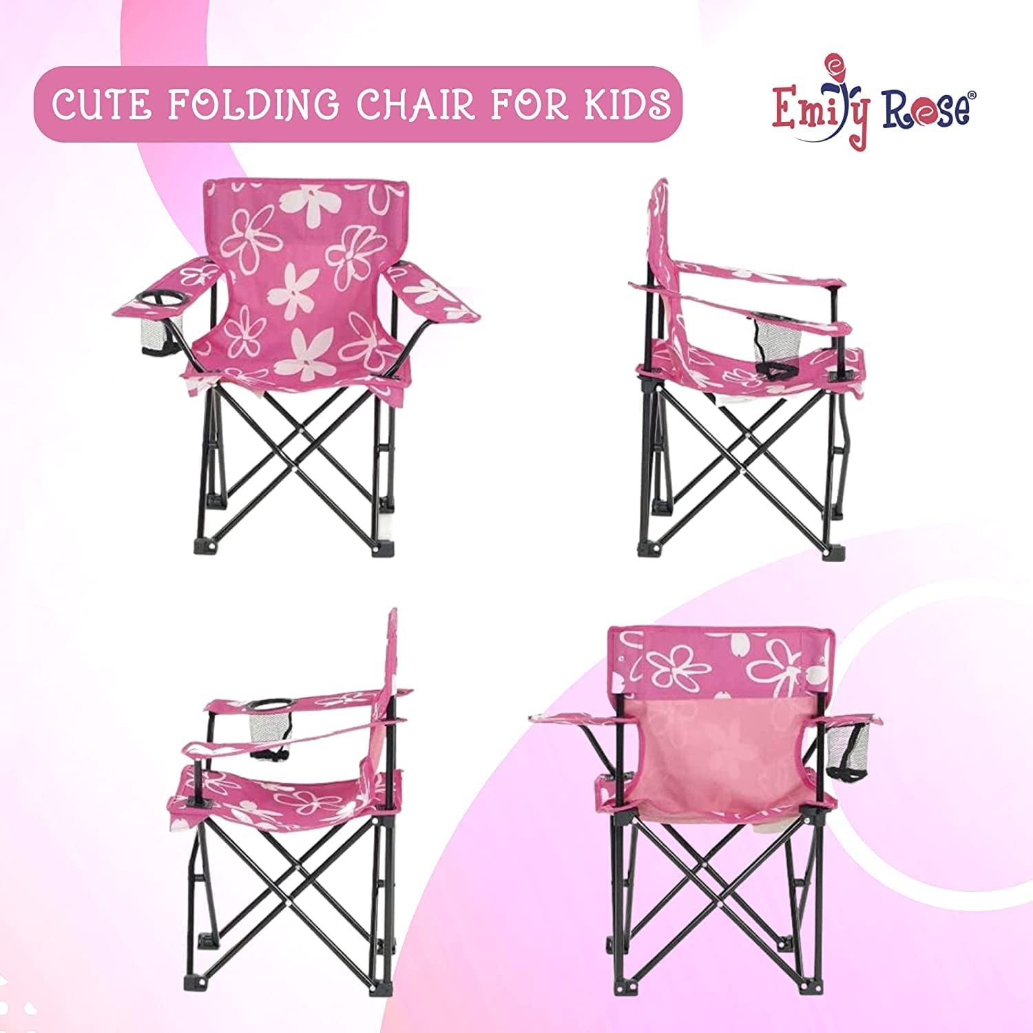Kids Toddler Folding Outdoor Lawn Beach Camping Camp Chair with Child Safety Loc