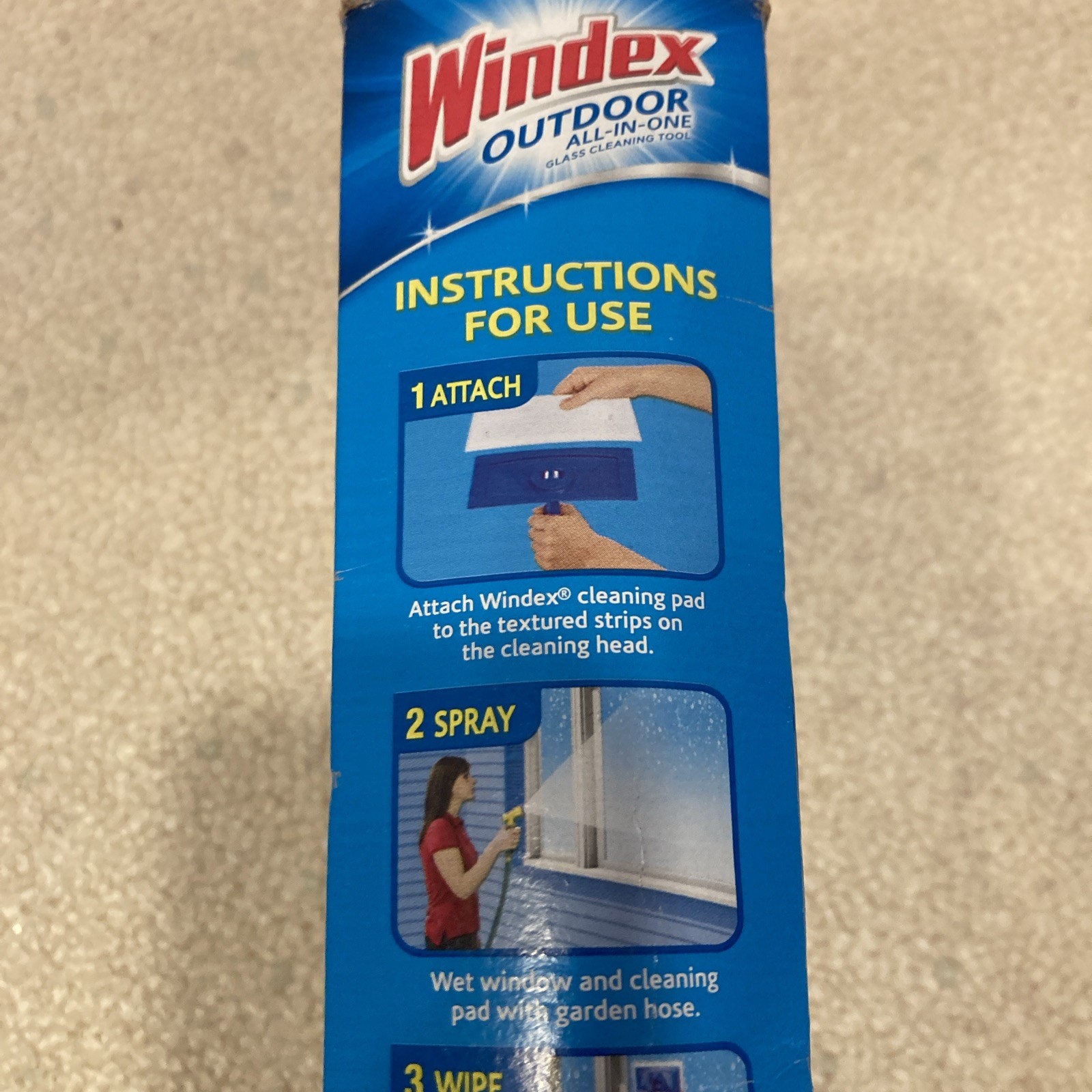 NEW Sealed Windex Outdoor All-In-One Glass & Window Cleaning Tool Starter Kit