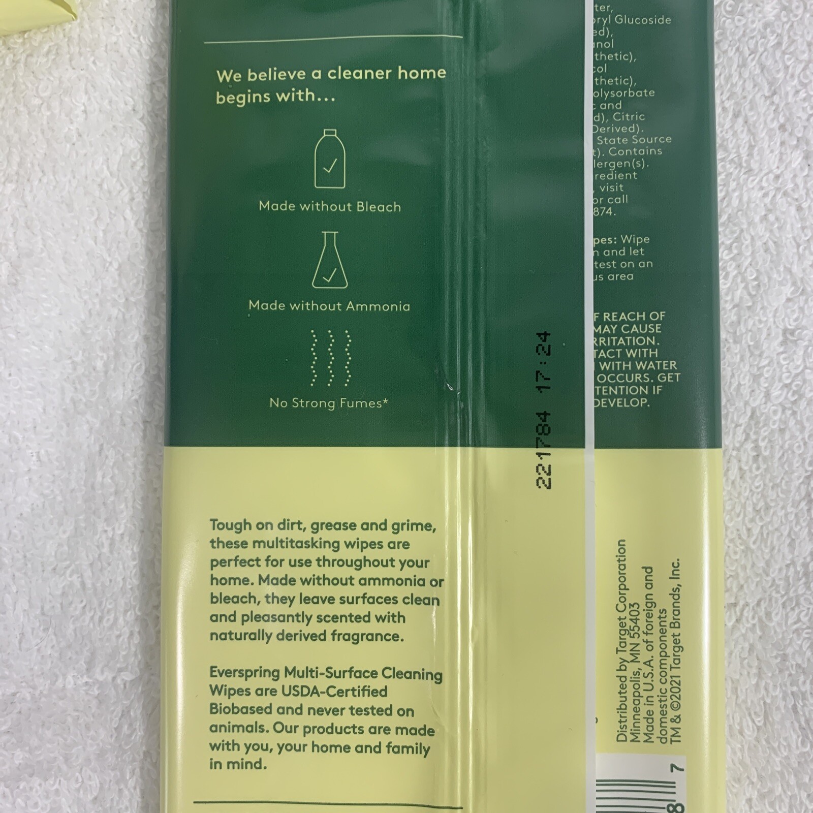 Ever Spring Multi-Surface Cleaning Wipes Lemon & Mint Scent- 10 Wipes- Lot Of 12