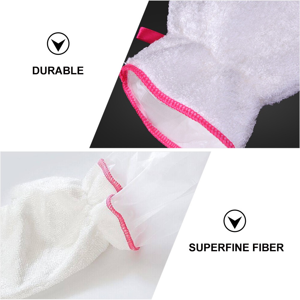 6 Pcs Non Cleaning Gloves Microfiber Practical Kitchen Supplies White