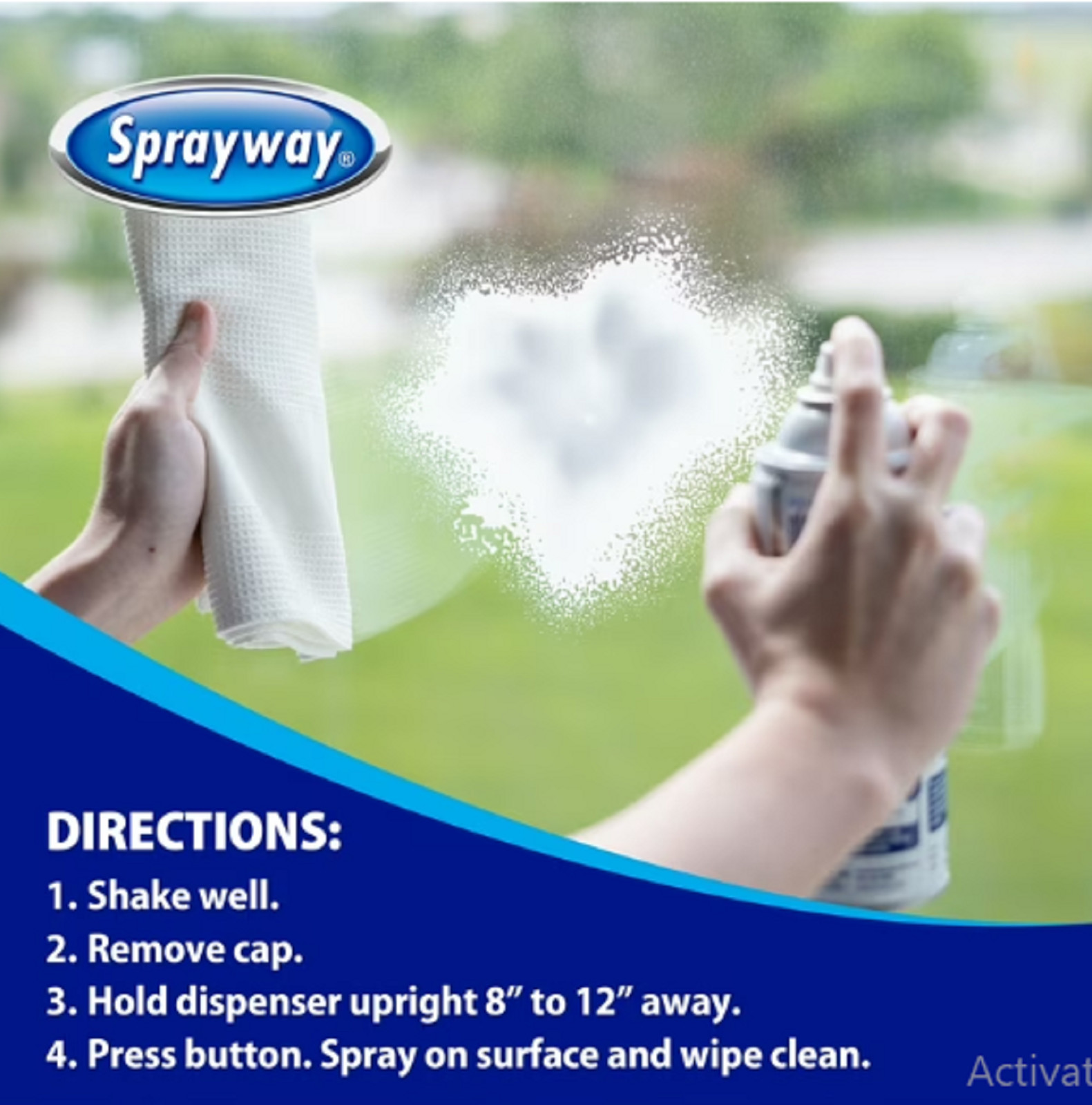 Sprayway Glass Cleaner Foaming Aerosol Spray, 19 oz, 2-Pack, Ammonia-Free, Strea
