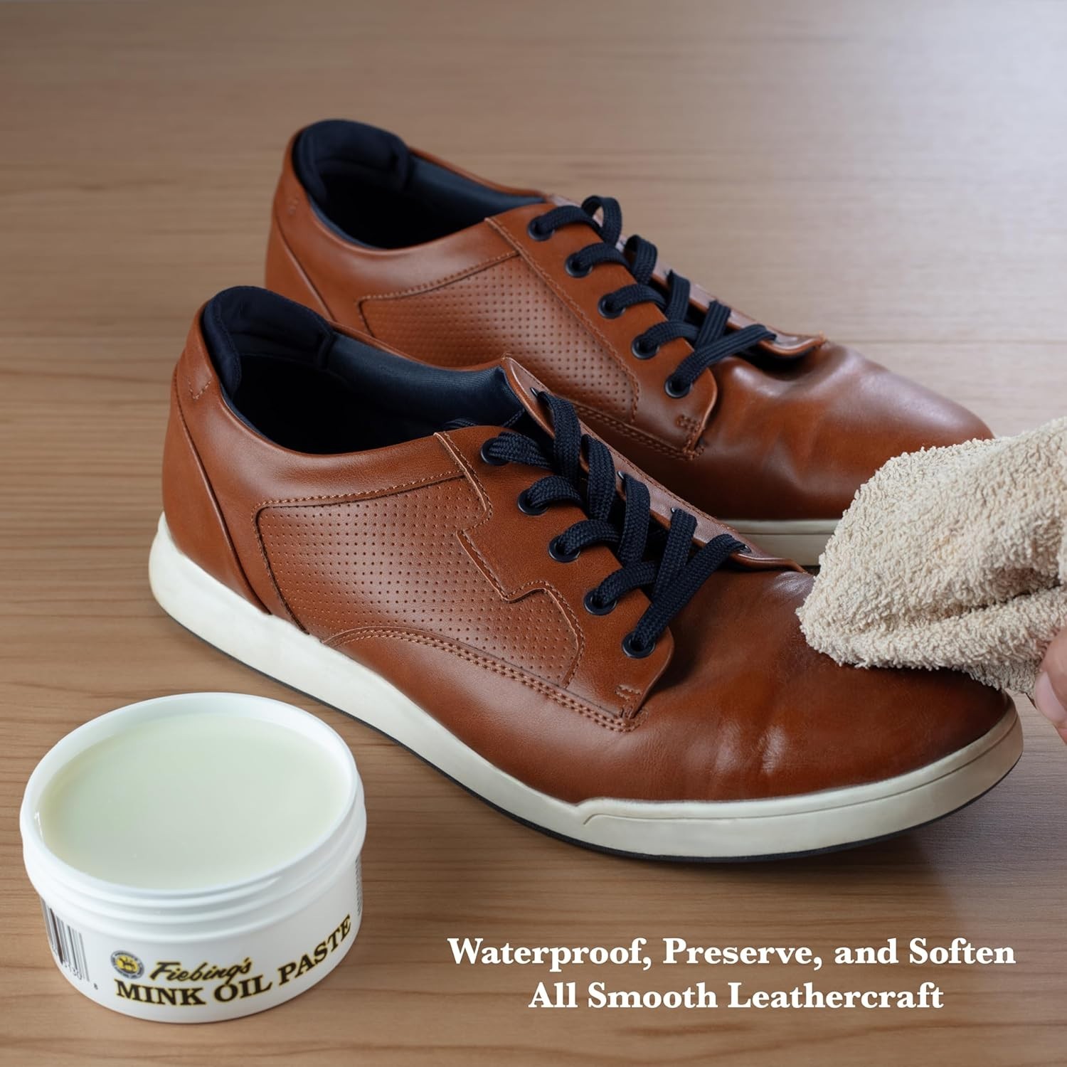6 oz Mink Oil Leather Cleaner & Conditioner – Waterproof, Softens & Preserves