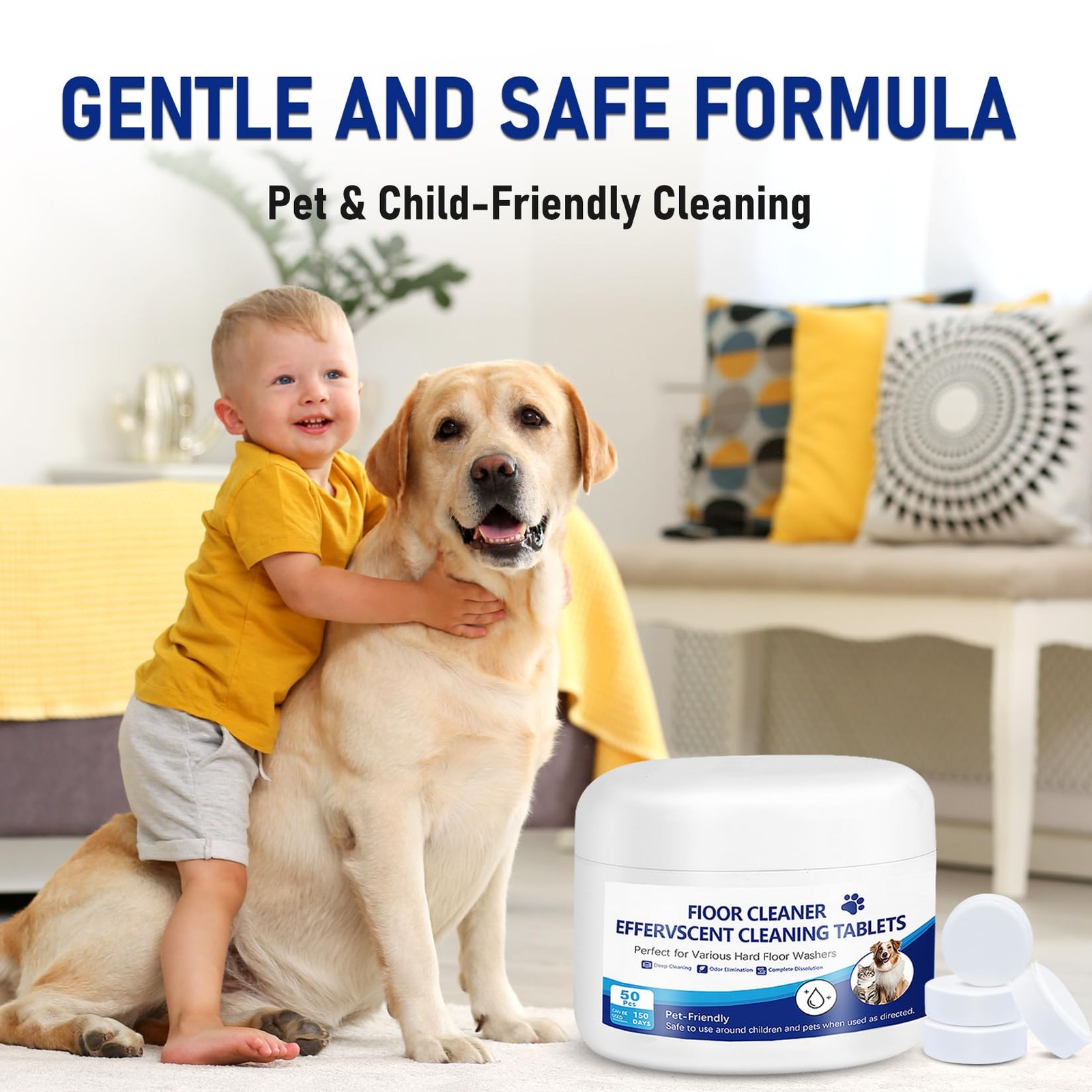 Floor Cleaning Solution, 50PCS Pet-Safe Formula Cleaner with Tineco Vacuum Mo…