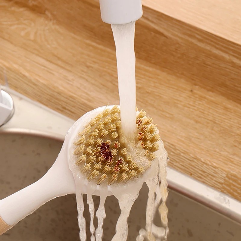 Dish Brush with Handle Kitchen Cleaning Brush Set for Pot, Pan
