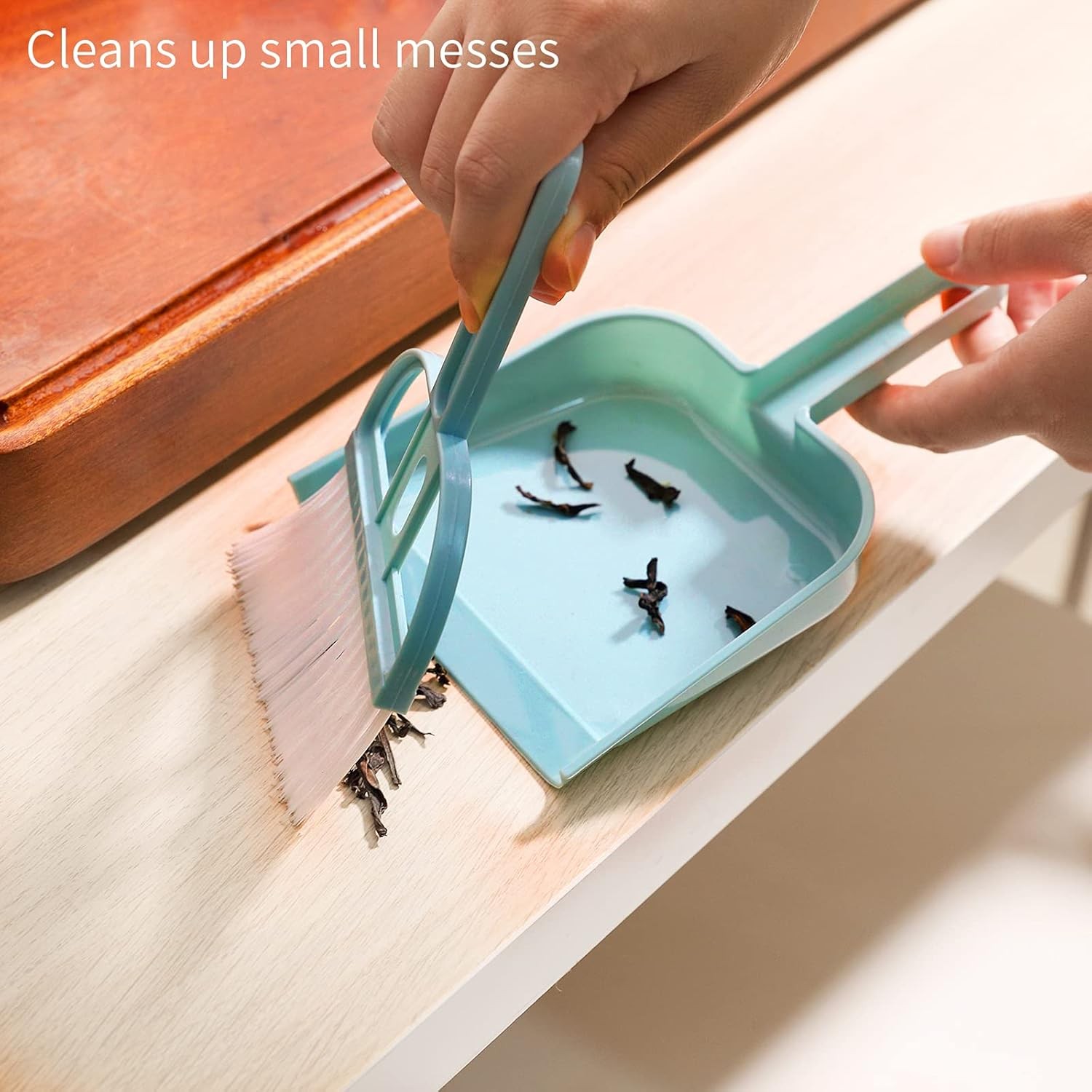 Loutor Mini Hand Broom and Dustpan Set Small Dust Pans with Brush Set
