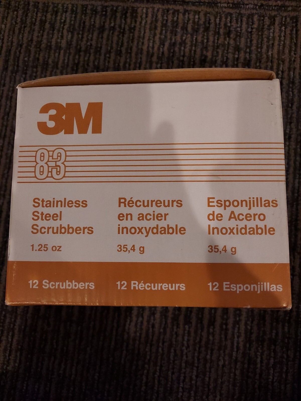 3M STinless Steel Scrubbers 1.25oz 12 Ct NEW