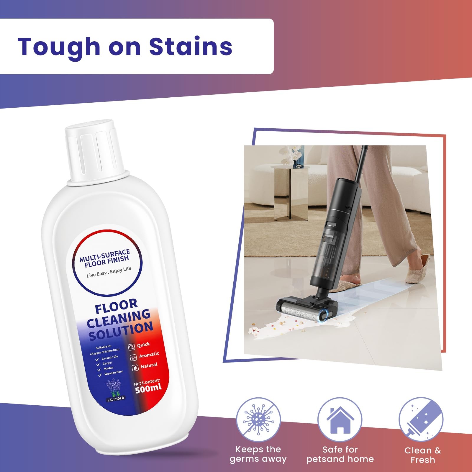 Floor Cleaning Solution with Tineco/Roborock, Deep Cleans of Multiple Hard Fl…
