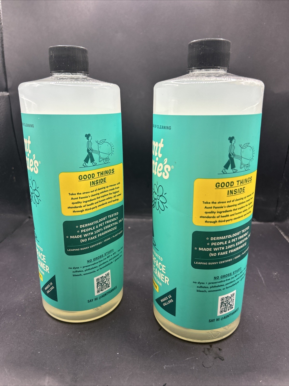 Lot Of 2 Bright Lemon Vinegar Floor Cleaner – 32oz Perfect for All Surfaces!