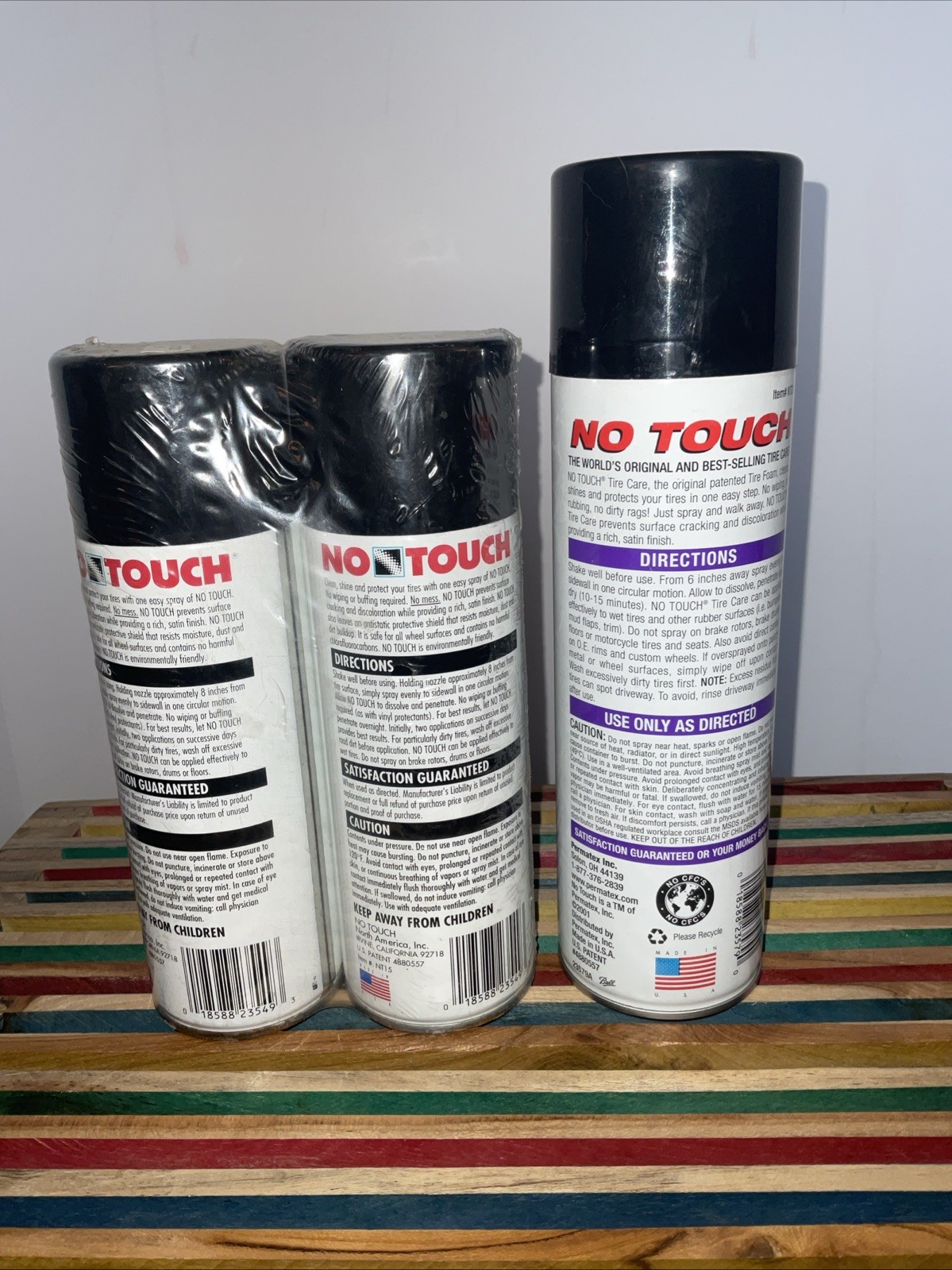 No Touch 15 Oz. Aerosol Spray Tire Cleaner Pack of 3 NO TOUCH NTBP15-6