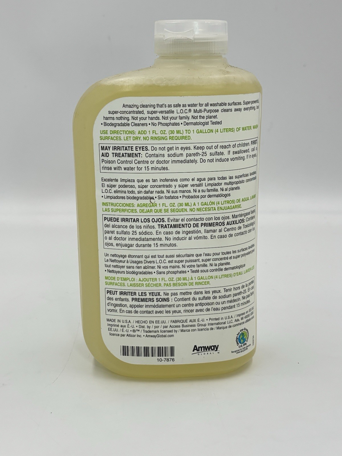New Amway Legacy of Clean LOC Multi-purpose Cleaner 33.8 Oz.