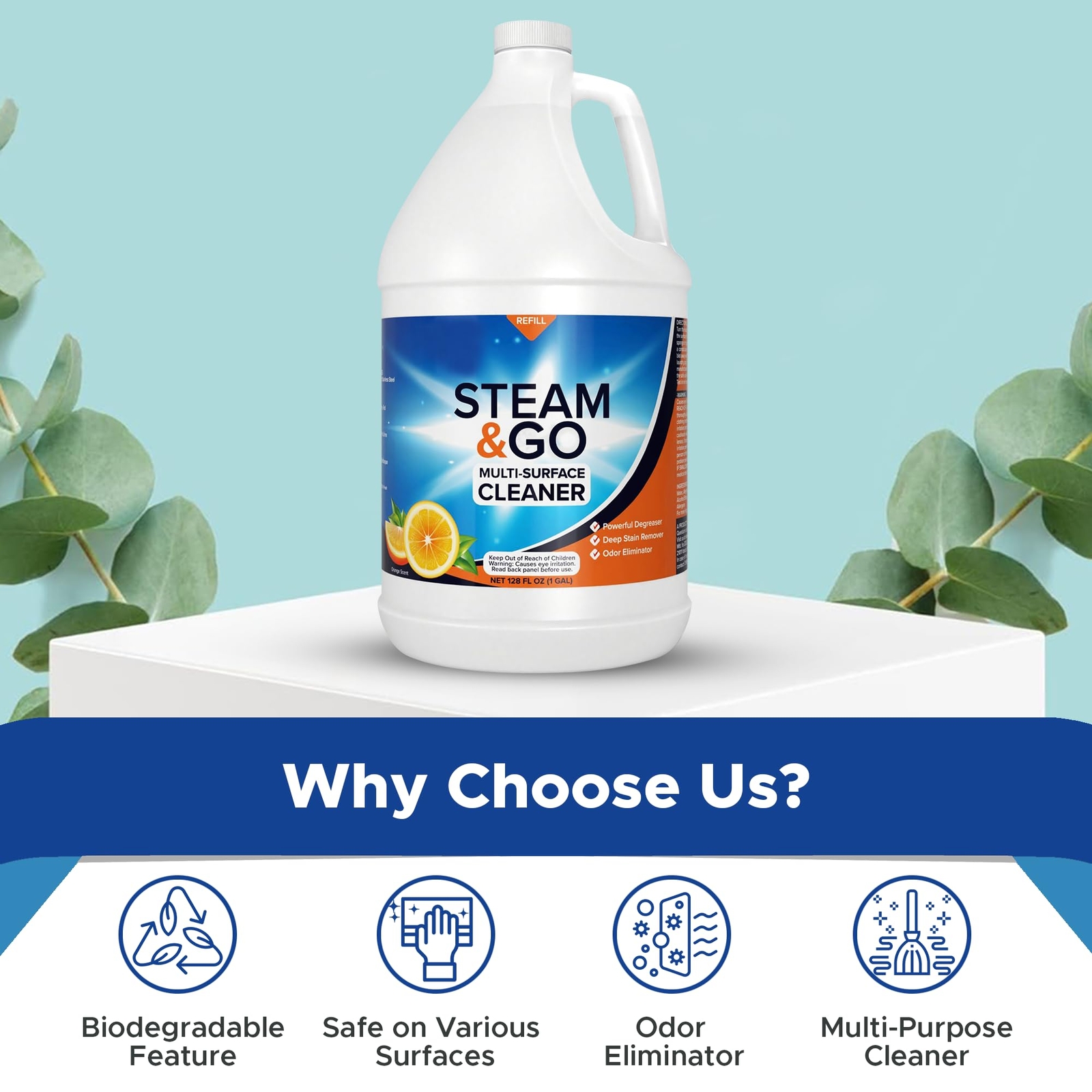 Multipurpose Cleaner Intense Degreaser Deep Stain Remover Odor Eliminator With O