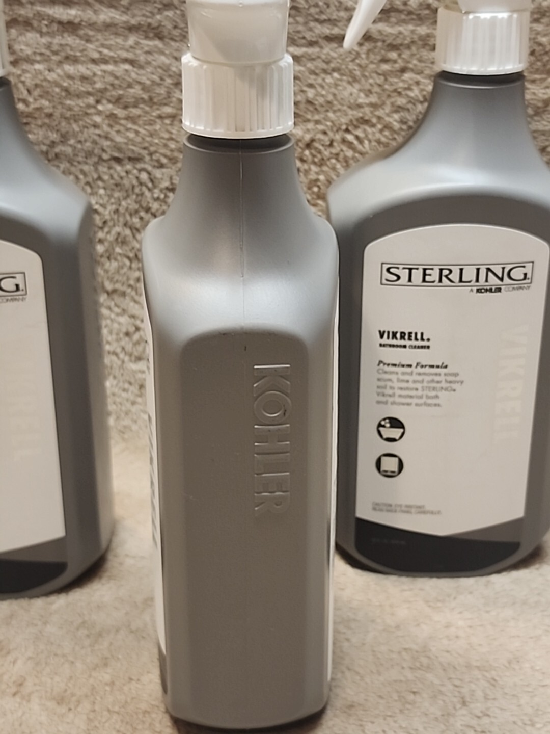 Lot of 3: Kohler-EC23733-NA Sterling Vikrell Cleaner, 28 Fl Oz