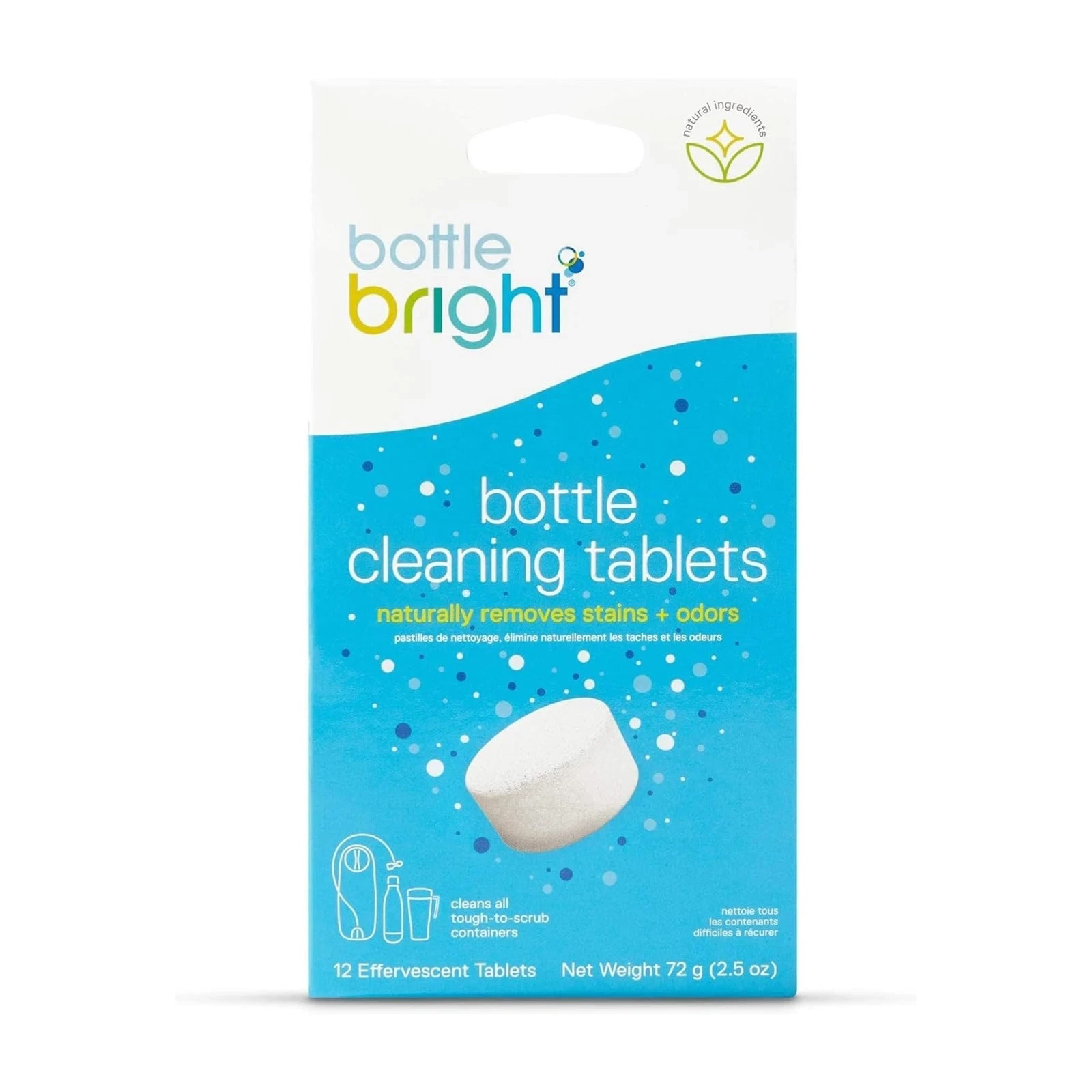 Bottle Bright Single Pack (12 Tablets)- Clean Stainless 12 Count (Pack of 1)