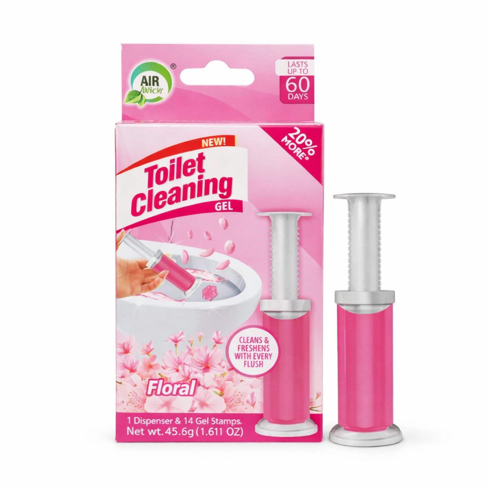 Air Fusion Floral Scent Toilet Cleaning Gel 14 Stamps 1.61oz 1 Pack