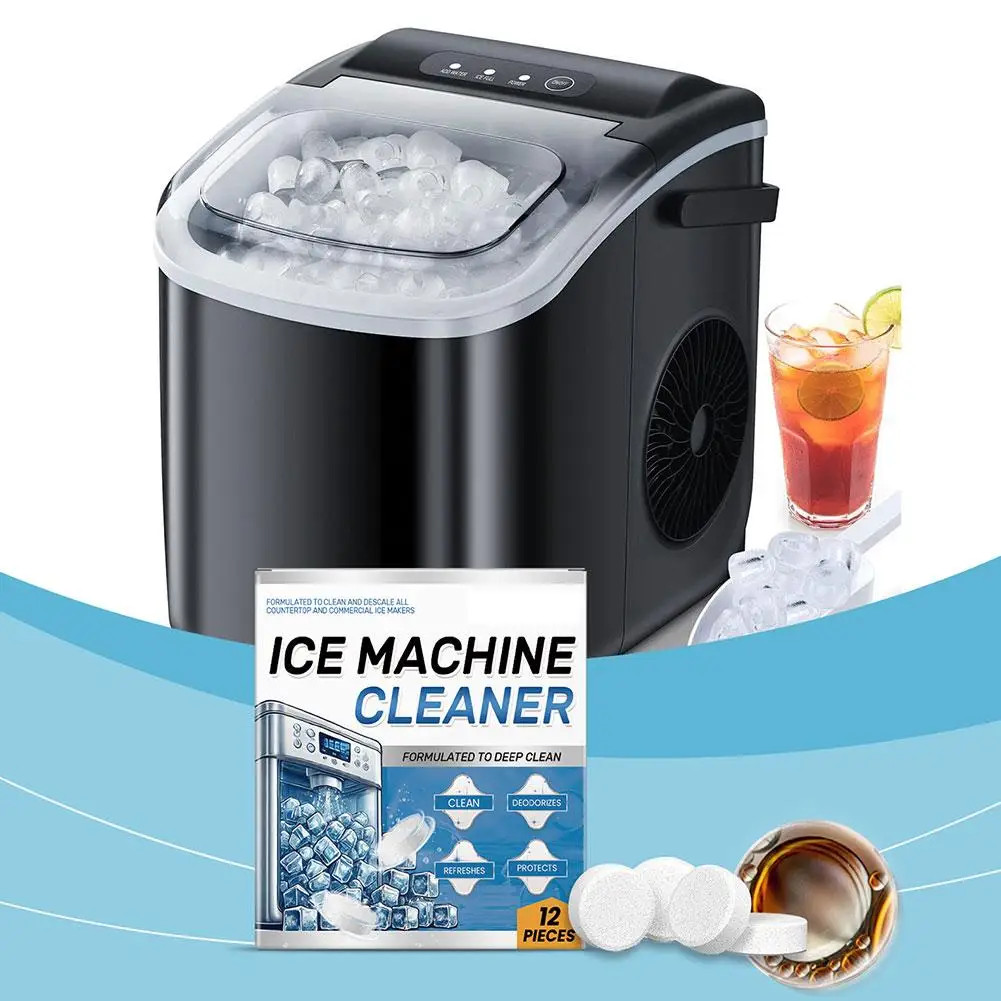 12Pcs Ice Machine Cleaning Tablets Home Appliance Care Descaling Deodorizing Pro